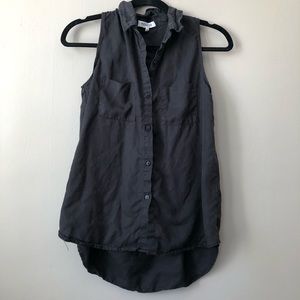 Workshop Republic Clothing Black Button Up Tank Top